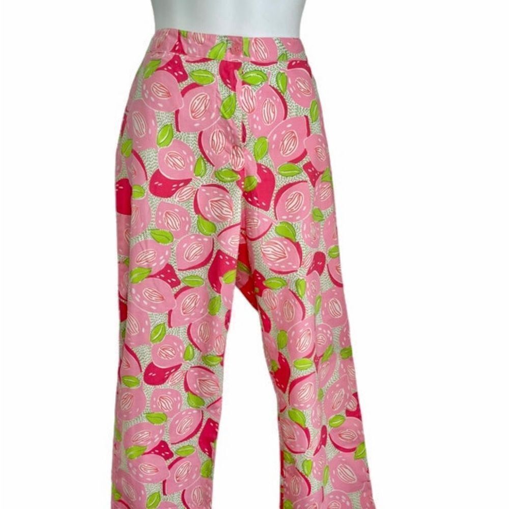 Vintage 80s Lilly Pulitzer Strawberry Fruit Flair High Waisted Pant Capri M